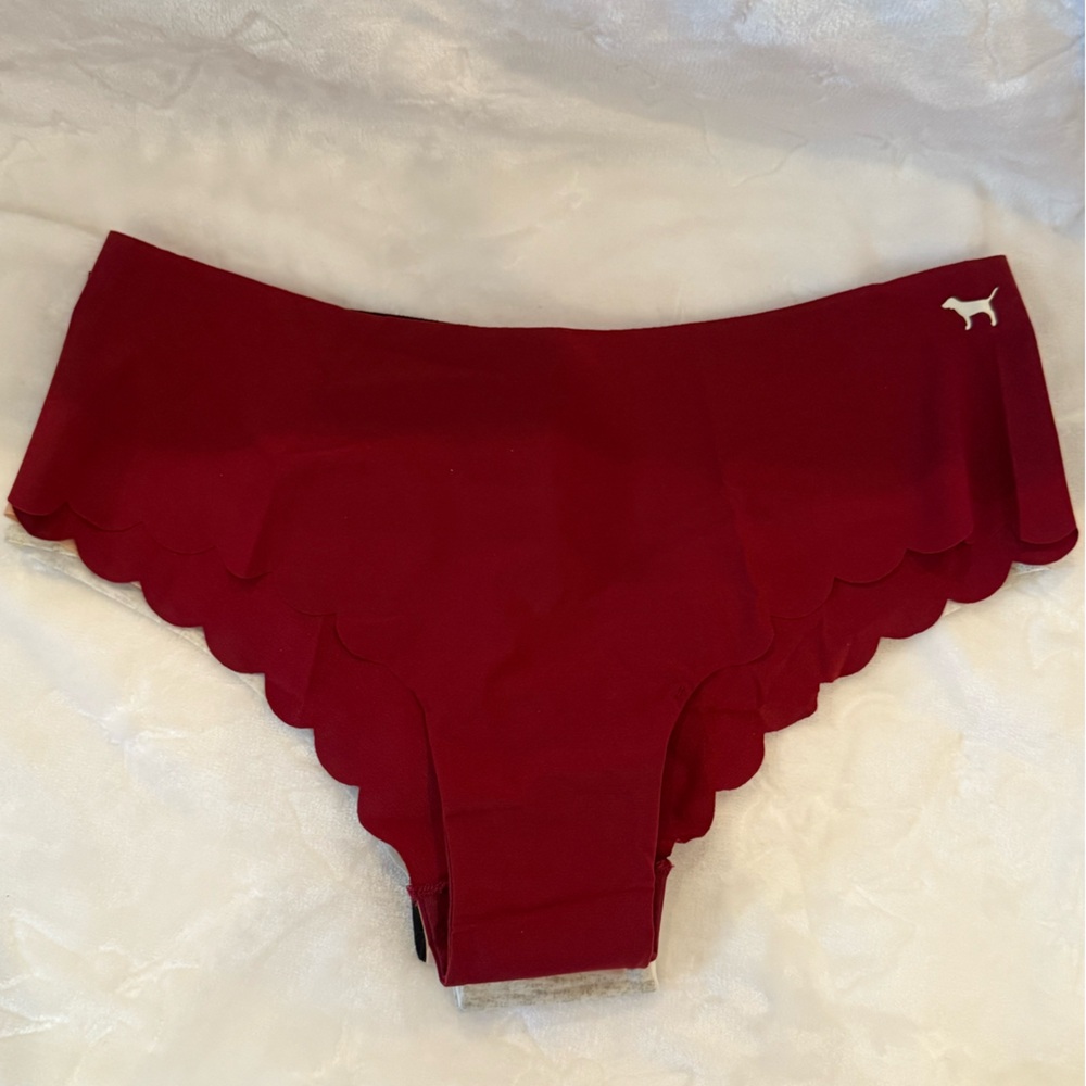 VS PINK Seamless Cheekster Panty Set – 5 Pack (Size M) Neutral & Bold Colors - Picture 3 of 10